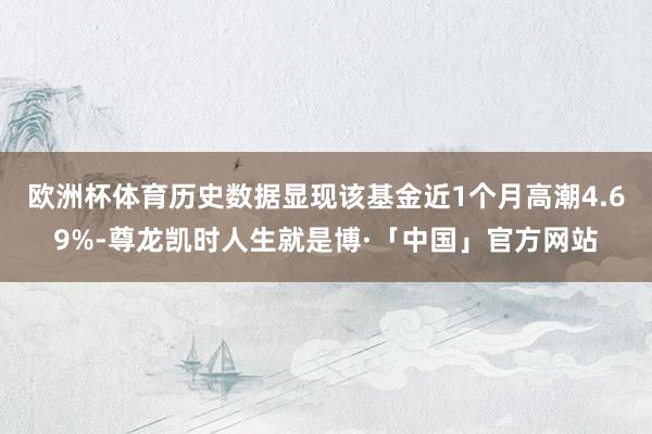 欧洲杯体育历史数据显现该基金近1个月高潮4.69%-尊龙凯时人生就是博·「中国」官方网站