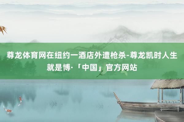 尊龙体育网在纽约一酒店外遭枪杀-尊龙凯时人生就是博·「中国」官方网站