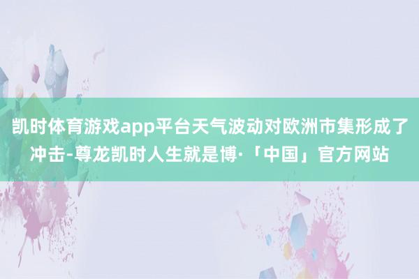 凯时体育游戏app平台天气波动对欧洲市集形成了冲击-尊龙凯时人生就是博·「中国」官方网站